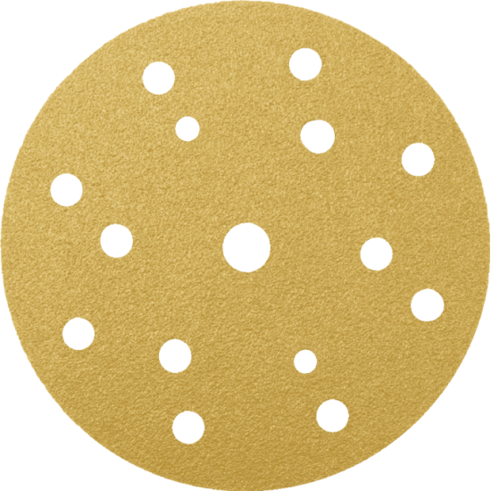 P150 RADEX Gold Abrasive disks Ø125mm with Velcro backing, 8 holes 